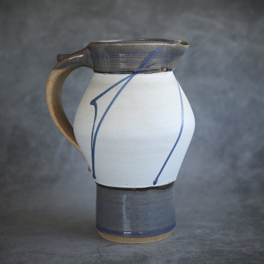 Gorgeous 1980's Pitcher by Michael Rutkowsky Signed Artist Piece